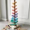 Marble Run Rainbow Sound Tree Children Fine Motor Skills Wooden Music Tree with 15 Balls Toddlers Boys Girls Educational Musical Tree Toy