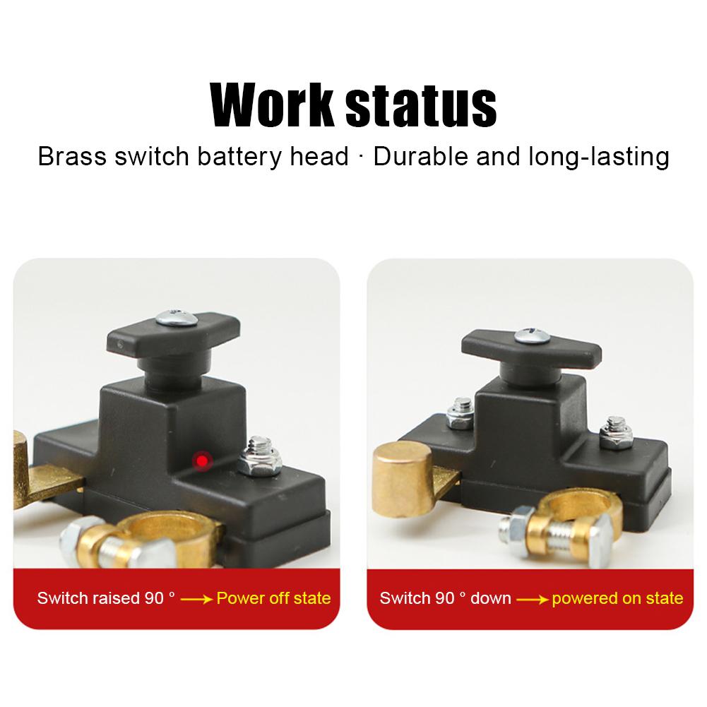 Car Battery Disconnect Isolator Cut Off Switch 12V 24V Universal Battery Terminal Anti-leakage Power Cutoff Switch Car Parts