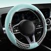 LSY Winter Houndstooth Plush Steering Wheel Cover