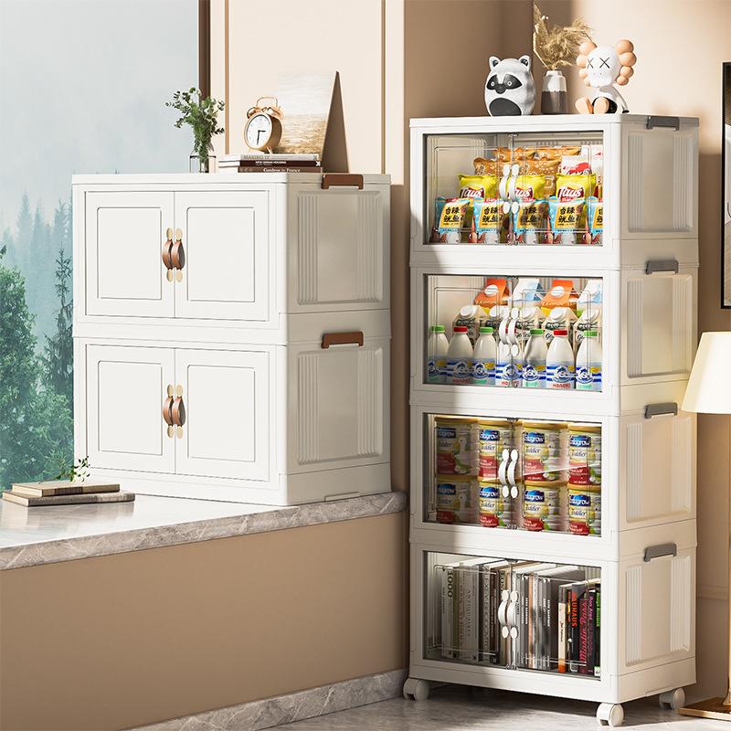 Foldable and Self-installing Shoes, Clothes, Multi-layer Kitchen and Living Room Storage Cabinets, Storage Units