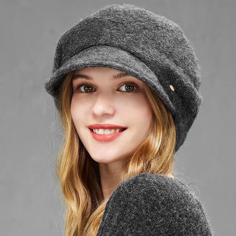 Женская восьмиугольная шерстяная беретка Kamon Осень/Зима 57.5cm