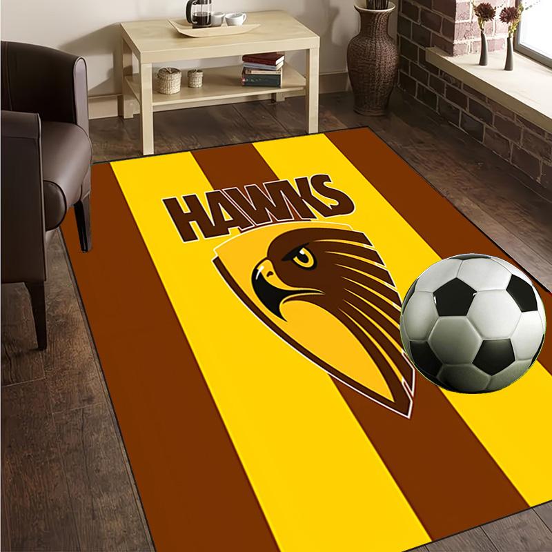 Hawks Team Spirit Rug Office Carpet Non-Slip Mat, Chair Rug Floor Covering for Gaming, Bedroom, Living Room , Home Decor Christmas Gift