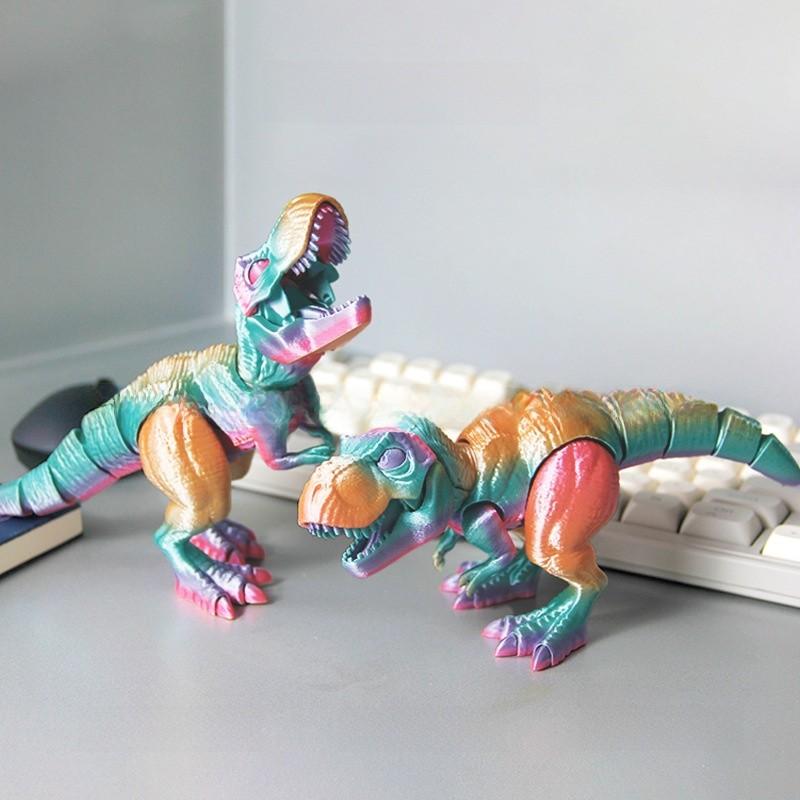 Dinosaur Figurine Collectible Art Toy With Multicolor Adjustable Joints For Kids And Giftgiving