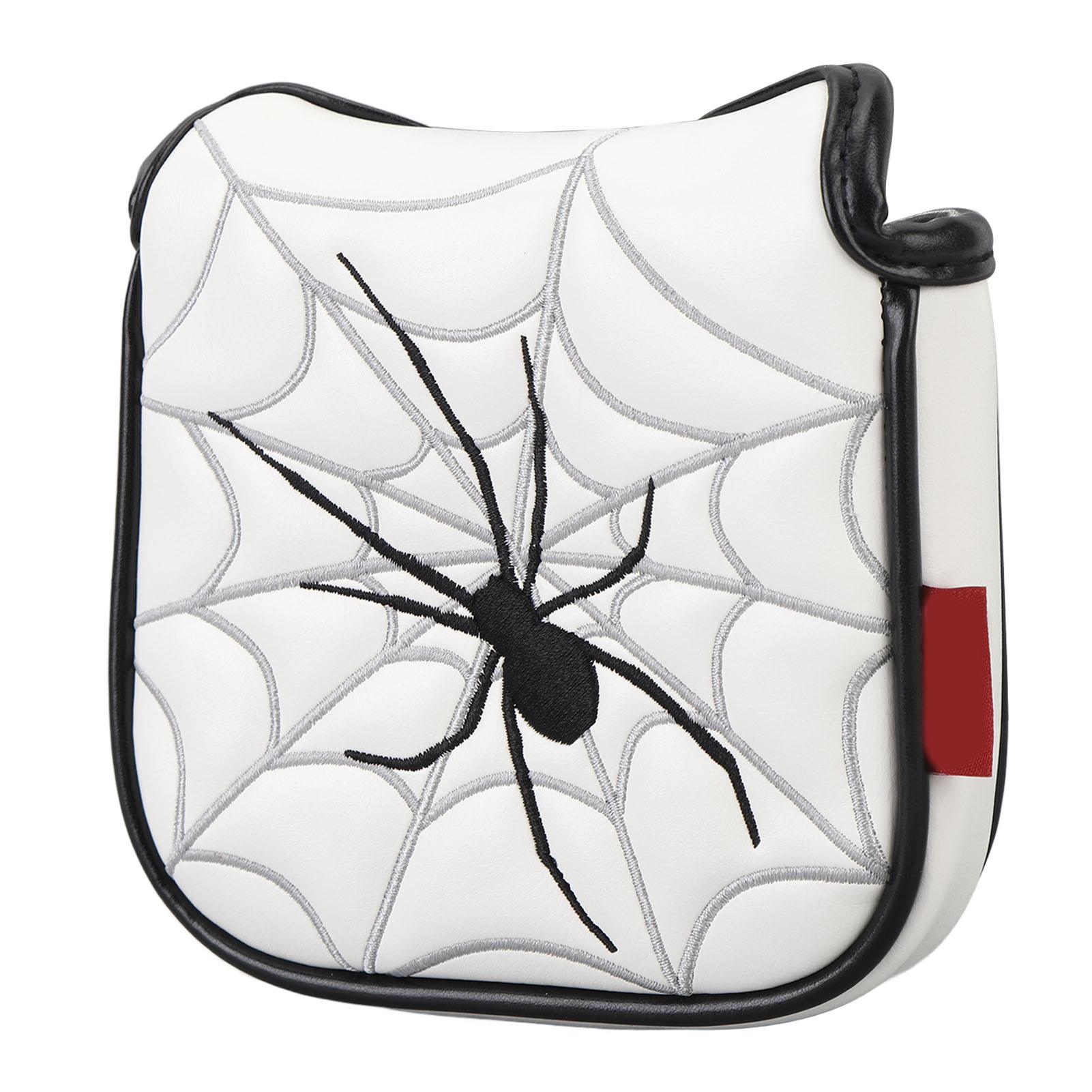 

Чехол для паттера с вышитым узором «Паук» с белой водонепроницаемой мягкой плюшевой подкладкой из полиуретана