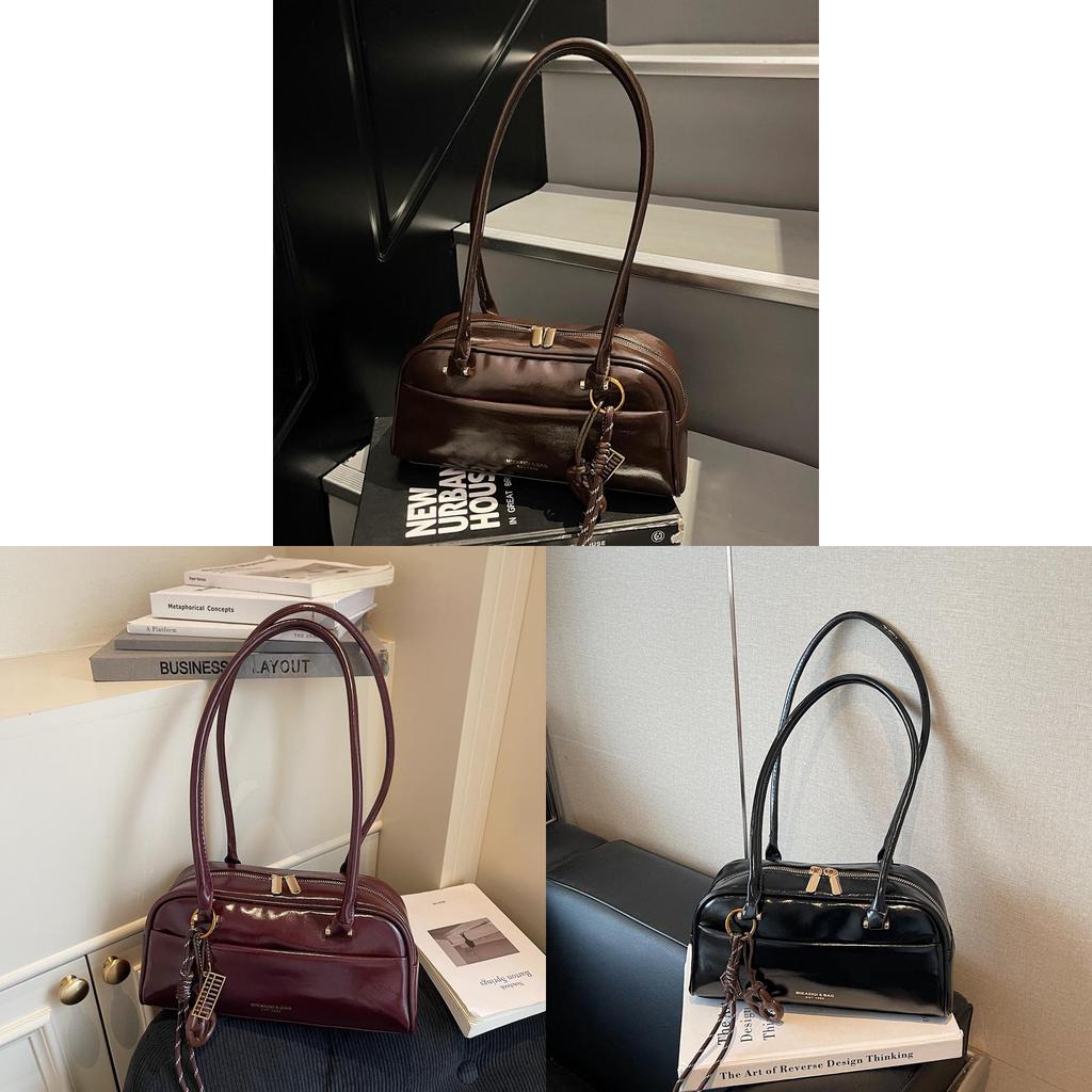 Urban Minimalist Pu Shoulder Bag With Zipper Closure For Daily Use