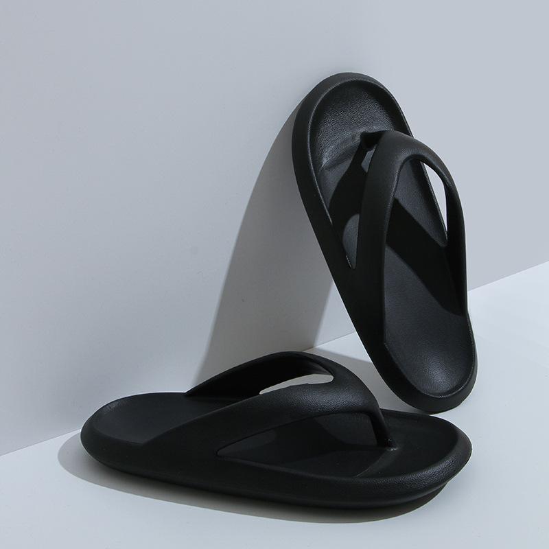 Flip-flops women's summer foot pinch thick bottom wear sandals beach couple new men's bathroom bath non-slip slippers