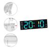 Modern Minimalist LED Wall Clock with Multifunctional Features Large Display Ambient Lighting and Temperature Monitoring