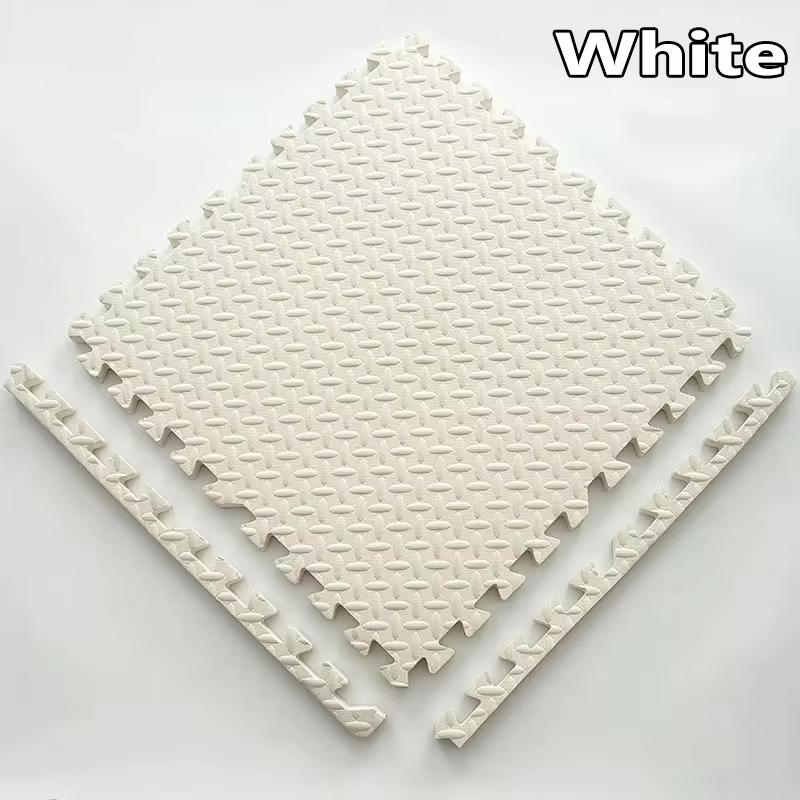 6PCS Sports Gym Mat Protection EVA Leaf Grain Floor Mats Yoga Fitness Non-Slip Splicing Rugs Thicken Shock Room Workout 30*30cm