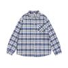 Men's Casual Hong Kong Style Trend Plaid Shirt Jacket Men's Spring and Autumn New Loose and Versatile Men's Shirt Jacket