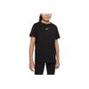 Sportswear Solid Logo Ribbed Crew Neck Short Sleeve T-Shirt Kids Tops Black DA6918-010