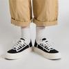 Modne Białe Damskie Buty Wulkanizowane Dwu-noszeniowe Leniwe Buty Sportowe Gruba Podeszwa Casual Pół-kapcie Płócienne Buty do Chodzenia Tenisówki Sznurowane Zapatos
