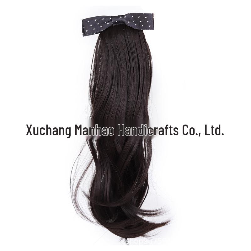 Polka Dot Banana Clip for Women - Small Butterfly Claw for Natural, Fluffy Low Ponytail and Increased Hair Volume