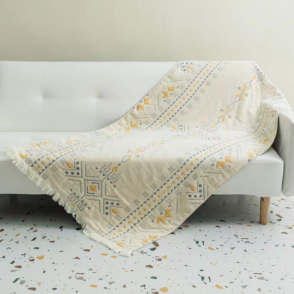 New Soft Ethnic Style Sun God Cotton Bath Towel - Skin-friendly & Absorbent