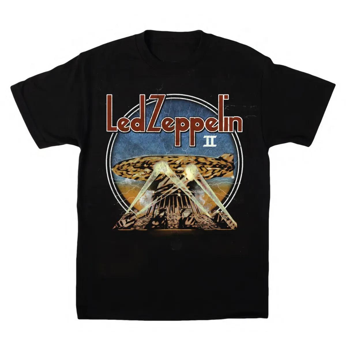 

rock band Led Zeppelin Mens 100Cotton album graphics Tshirt 2026 New Summer spring Women oversized hiphop Y2k fashion Tshirt S