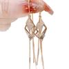 Trendy Geometric Irregular Tassel Earrings: Light Luxury & High-End Style
