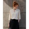Women's Striped V-Neck Spliced Loose Fit Blouse