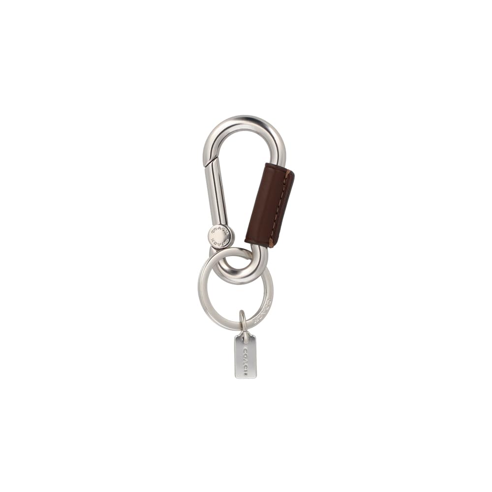 COACH Carabiner Key Ring CCW07 SVMPL SV/MAPLE [Used]