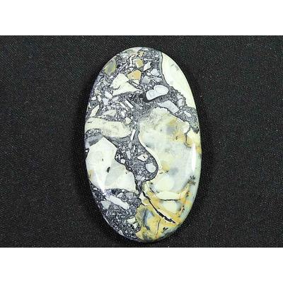 44Cts. Natural Maligano Jasper Oval Cabochon Palm Crytsal Gemstone 23X49MM SK-2669