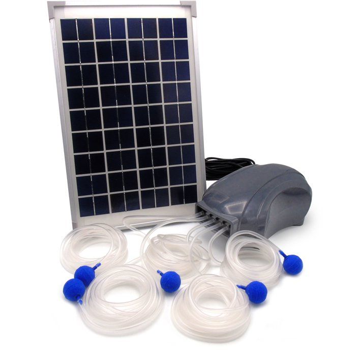Luftpumpe - UBBINK - AirSolar 600 - Durchfluss 600 l/h - 5 Diffusoren - Solarmodul 12Vr