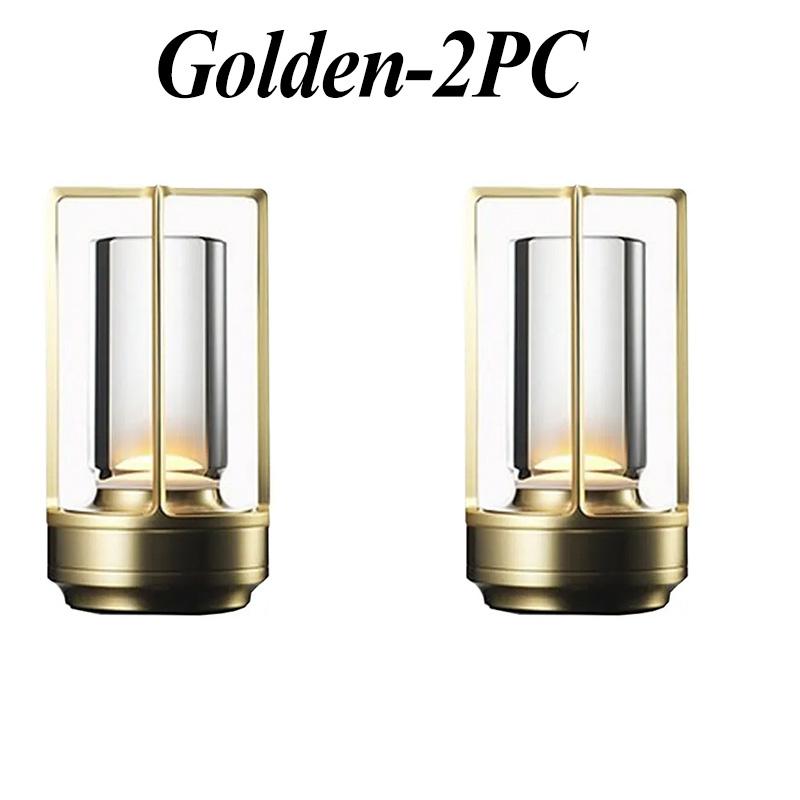 LED Cordless Table Lamp Retro Bar Metal Desk Lamps Rechargeable Touch Dimming Night Light Restaurant Bedroom Home Outdoor Decor