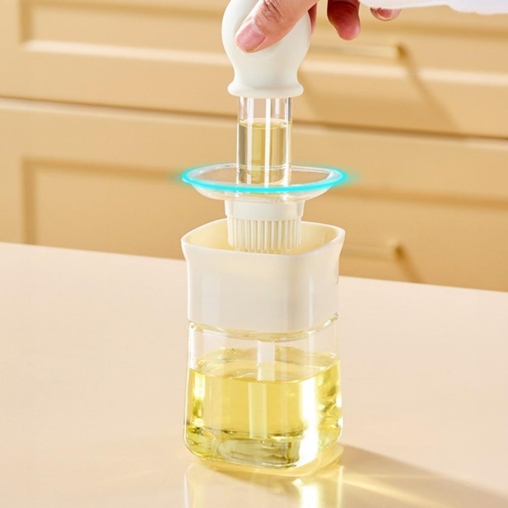 Food Grade 2 in 1 Oil Dispenser Brush 230ml Oil Pot Easy To Clean Oil Bottle  Baking