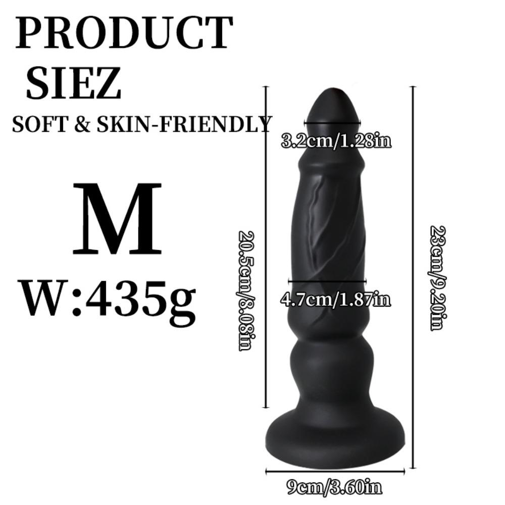 Anal Dildo & Butt Plug for Men Women - Unisex Silicone Anal Dilator for Stretching, Prostate Massager, G-Spot Toy, BDSM Adult Toy