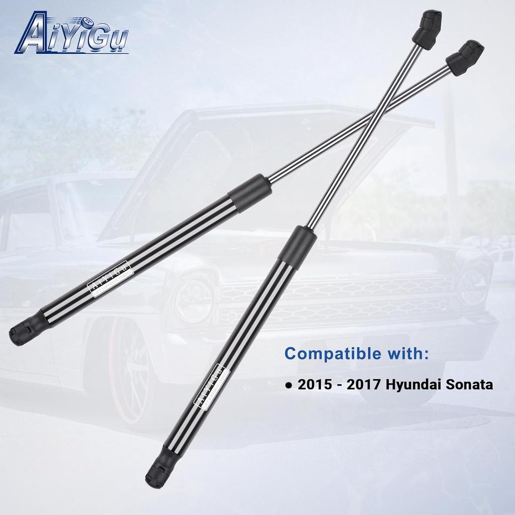 6020 Front Hood Struts Shocks Lift Supports Gas Springs Compatible With 2015 2016 2017 Hyundai Sonata, Pack Of 2 PCS Replaces PM3570
