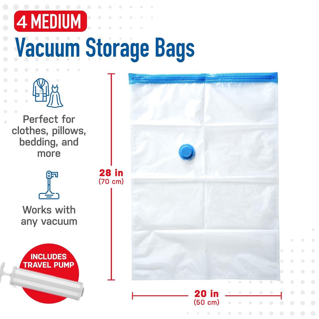 Vacuum Storage Space Saver Bags With Hand Pump Compressed For Clothing,Comfort Items Blankets Home Travel Packing Organizer
