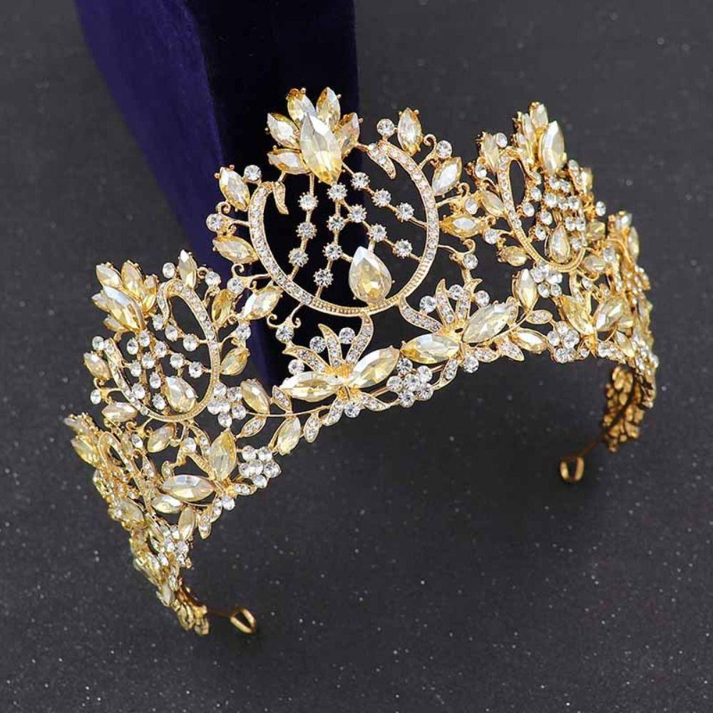 Rhinestone Bridal Crowns Luxury Crystal Crystal Cake Topper  Hair Dress Accessories