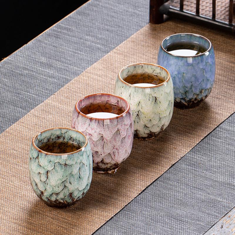 Kiln-fired Tenmoku Ceramic Gongfu Tea Tasting Cup