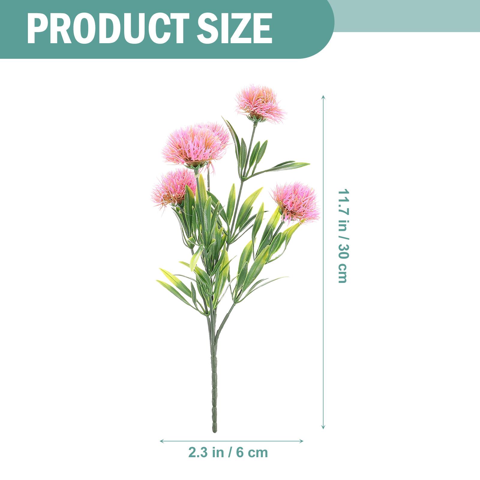 4Pcs Simulation Dandelion Flowers Plastic Plants for Decor Natural Fresh Visual Effect Artificial Flowers