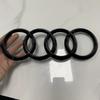 QR6 2018 M6 A3 4 Ring Logo ABS Black  Car Hood Front Grill Rear Trunk Emblem Badge Sticker Quattro Sline A3 Accessory refit