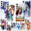 Tier Ölmalerei Pferd Phnoe Hülle für Samsung Galaxy S26 S25 Edge S23 S24 Ultra S22 Plus S21 S20 FE Einzigartige Abdeckung Weiche Hülle G