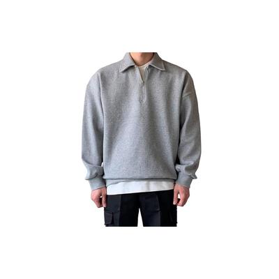 TAGDO Heren Effen Oversized Sweatshirt (RF-OS-SHRT-2001-Grijs-M)