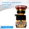 22mm Metal Emergency Stop Switch LA38 - 10A Mushroom Head Self-Locking Safety Pushbutton for Equipment