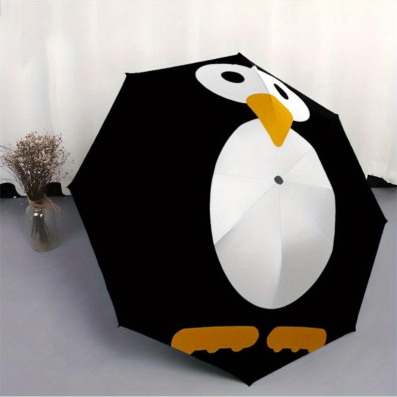 1 Stück Pinguin Automatisches Öffnen/Schließen, Ganzjahres Tragbarer Faltbarer Regenschirm, Reise, Alltag, Formelle Anlässe - Kompakter Luxus Sonnenschirm, Outdoor-Accessoire, D