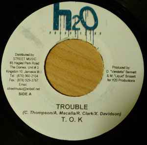 

7inch Record T.O.K. - Trouble NONE H2O Productions Jamaica Reggae, Ska & Dub Used