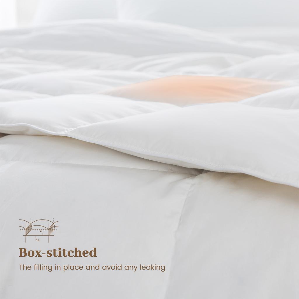 White Goose Down Comforter Duvet, Duvet Insert All Season, Comforter Insert Heavy Weight, Twin/Queen/King Size