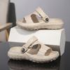 Children'S Sandals Are Universal For Boys And Girls In Summer Casual Non Slip One Word Drag Dual Purpose Outer Wear Thick Soled Solid Color Slippers