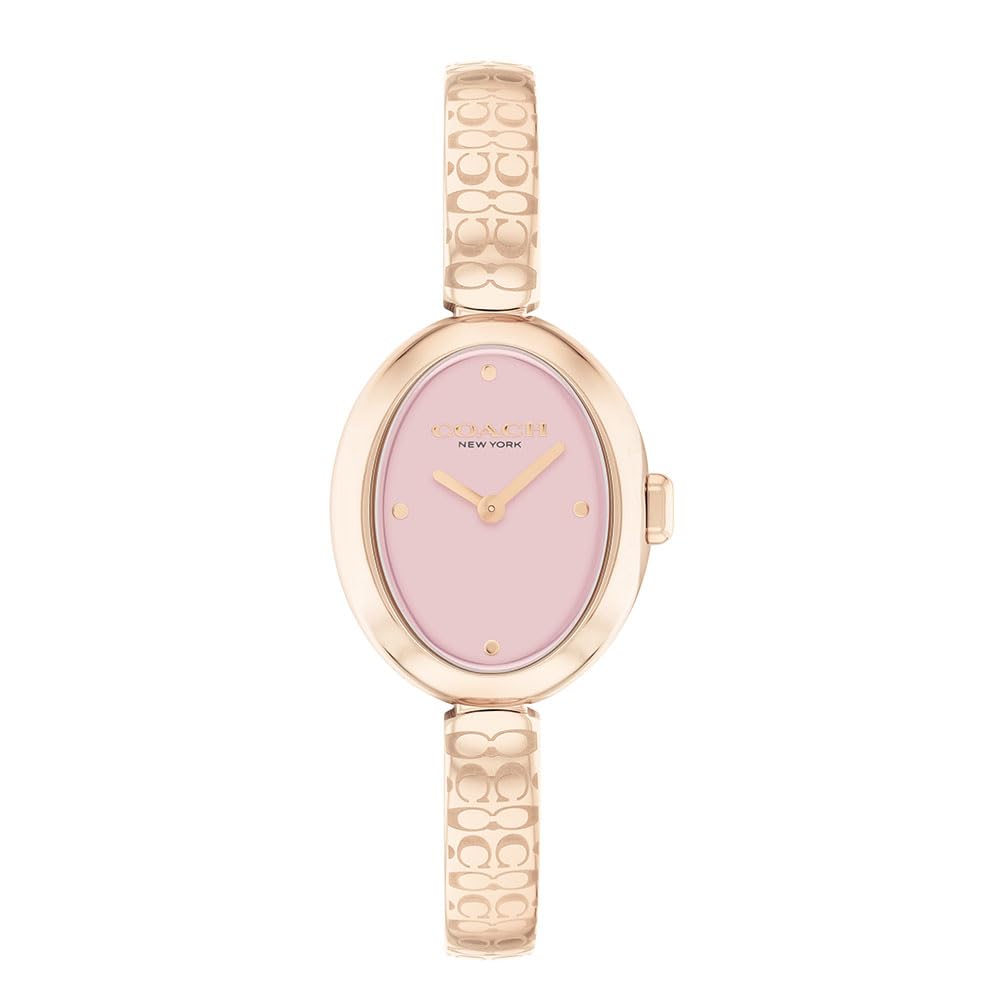 COACH SAMMY Pink Dial Stainless Steel Band 14504486