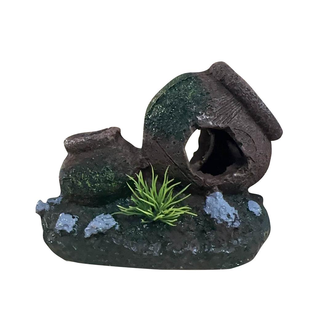 Rotten Bucket Wreckage , Sunken Wood , Shrimp House , Shelter House , Resin Crafts , Fish Tank Decorations , Aquarium Landscaping