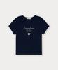 Sseomweeobeoteo Boucle Heart Logo Top - Navy