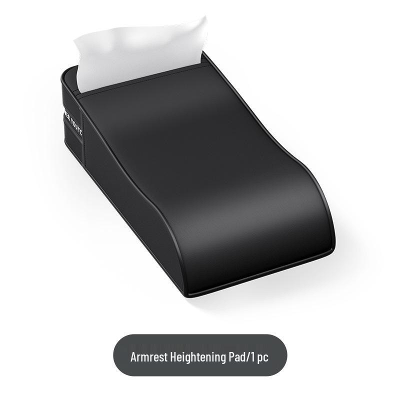 

Universal Leather Elbow Rest & Tissue Box - Dual-Function Car Armrest Pad чёрный