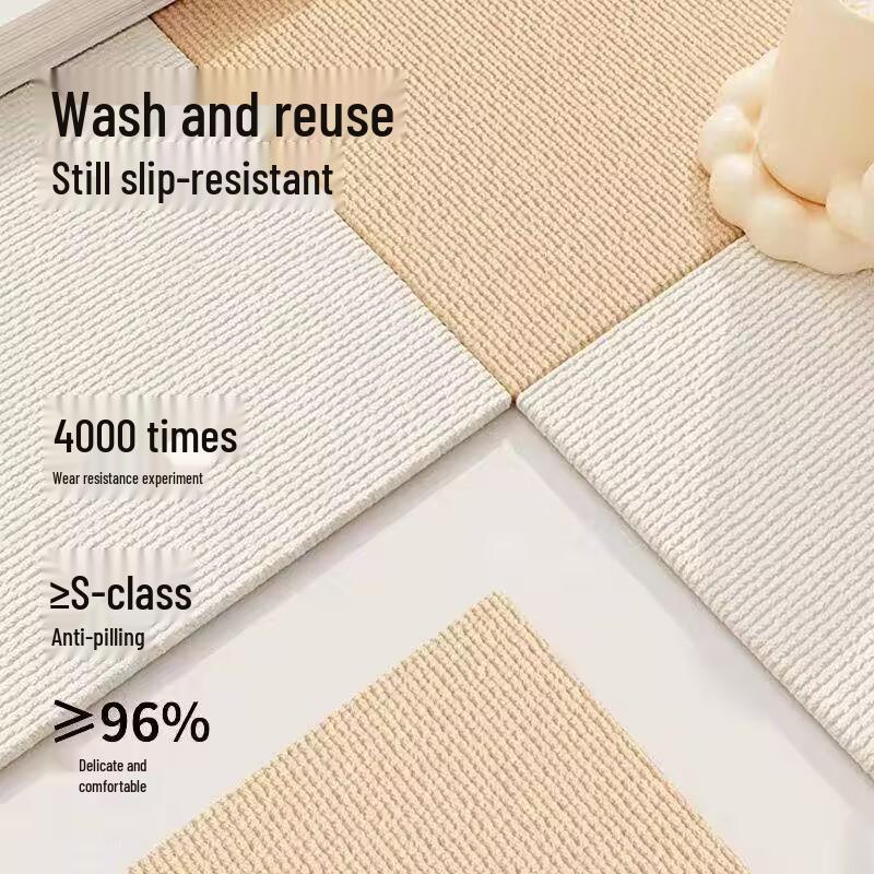 Non-Slip Interlocking Soundproof Carpet Tiles for Commercial & Bedroom Floors – Waterproof & Adhesive-Free