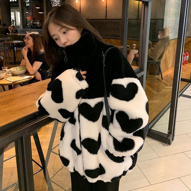Imitation Lamb Wool Plush Coat Women's Winter New Small Medium and Long Love Imitation Fur Thickened Cotton Coat