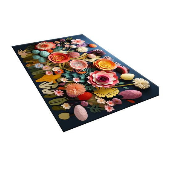 3D Visual Flower Floor Mat Soft Absorbent Diatom Mud Door Mat Non-Slip Bath Rugs for Tub Bathroom Kitchen