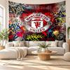 Manchester United Wall Tapestry, Soft Fabric Wall Hanging, Decorative Backdrop For Bedroom Home Wall Art