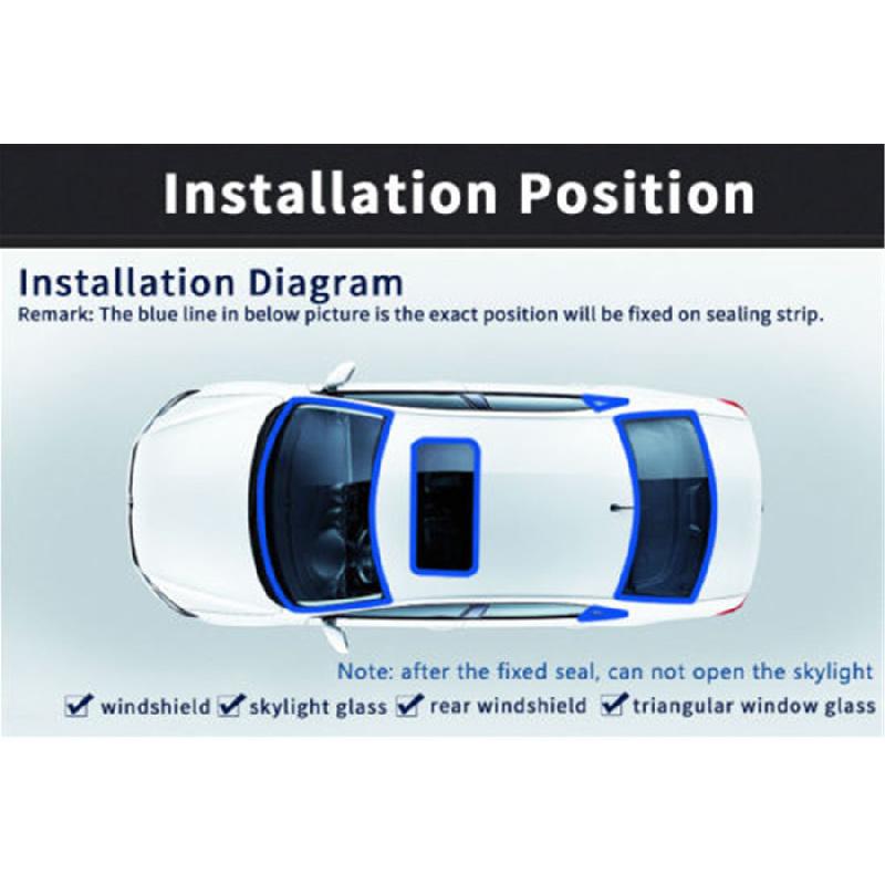5M Těsnivo na čelní sklo auta, Gumové těsnicí lišty pro trojúhelníková střešní okna