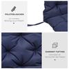 Bench Cushion, Bench Pad with Fastening Straps, for up to 3 People, Foam Filling, Seat Cushion