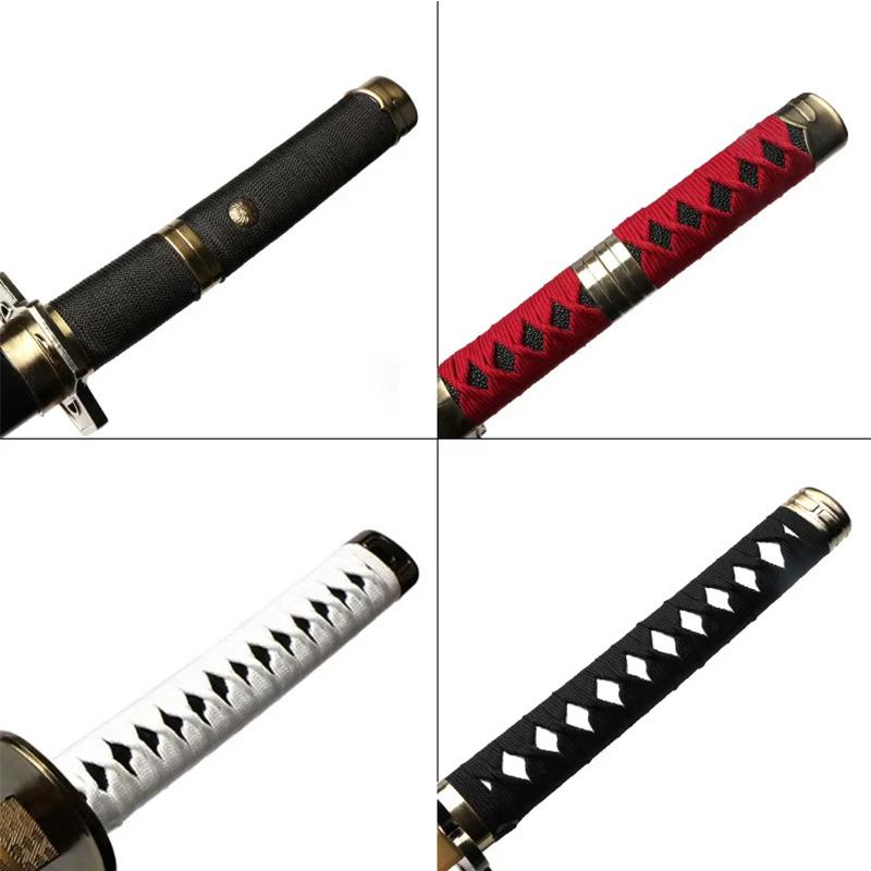 Roronoa Zoro Set Katana Tre Pezzi Fatto a Mano Shusui Enma Kitetsu Spade Con Supporto Espositore Gratuito e Cintura Prop Cosplay